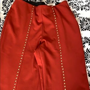 Wide leg regular high rise pant